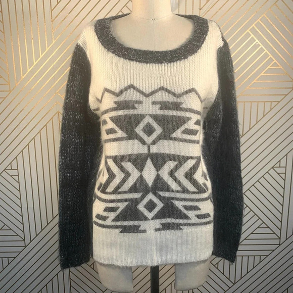 Raga Arctic Wild Tribal Pullover Sweater Grey - Picture 2 of 10